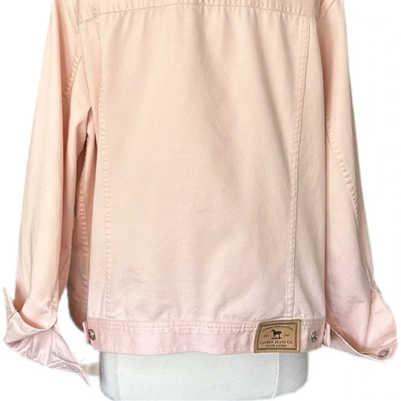 RALPH LAUREN JEANS CO. Jean Jacket Western Casual Light Pink Denim, Size 1X - Picture 9 of 15